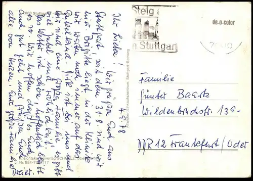 ÄLTERE POSTKARTE STUTTGART BOTNANG HOCHHÄUSER Ansichtskarte AK cpa postcard