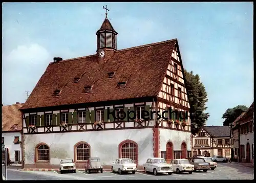 ÄLTERE POSTKARTE BISCHWILLER BAS-RHIN LAUB ANCIENNE MAIRIE CITROEN 2CV ENTE cpa AK Ansichtskarte postcard