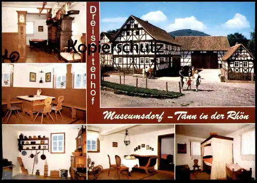 ÄLTERE POSTKARTE TANN IN DER RHÖN DREISEITENHOF MUSEUMSDORF BAUERNHOF HOF AK cpa postcard Ansichtskarte