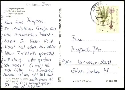 ÄLTERE POSTKARTE TREUENBRIETZEN VOGELSANGSTRASSE KREISKRANKENHAUS HEIMATMUSEUM BAD cpa postcard Ansichtskarte AK