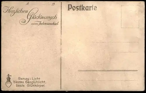 ALTE POSTKARTE BERLIN DAS NEUE JAHR BRINGT BAMAG LICHT BERLIN-ANHALTINISCHE MASCHINENBAU AG FLIEGER PLANE cpa postcard