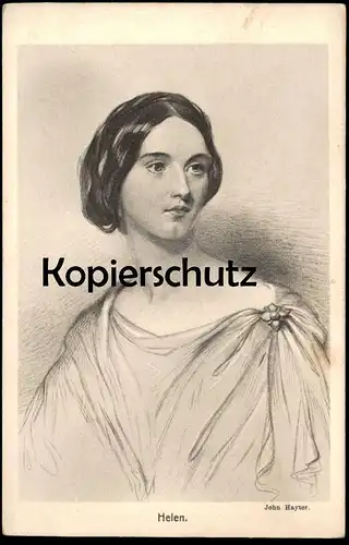 ALTE KÜNSTLER POSTKARTE SHAKESPEARE'S HELDINNEN HELEN JOHN HAYTER Porträt Dame Frau Ansichtskarte postcard
