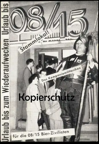 ÄLTERE POSTKARTE FRANKFURT STAMMLOKAL 08/15 DAS KOMPANIEMÜTTERCHEN BIER-ZIVILISTEN cpa postcard Ansichtskarte AK