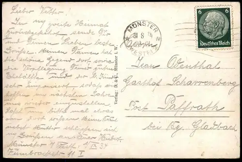 ALTE POSTKARTE MÜNSTER WESTFALEN BOTANISCHER GARTEN botanical garden Ansichtskarte AK postcard cpa