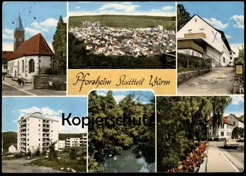 ALTE POSTKARTE PFORZHEIM STADTTEIL WÜRM STEMPEL 2. NOSTALGA BERLIN '80 Ansichtskarte cpa postcard AK