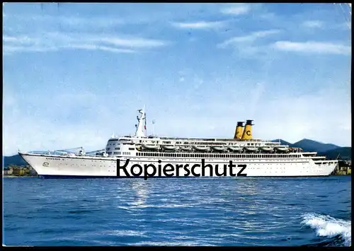 ÄLTERE POSTKARTE M/N EUGENIO C. FÄHRE M/S SCHIFF COSTA MOTONAVE PAQUEBOT ferry ship bateau postcard cpa AK Ansichtskarte