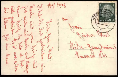 ALTE POSTKARTE MARBURG AN DER LAHN PANORAMA 1941 Gesamtansicht St. Elisabeth Kirche AK Ansichtskarte cpa postcard