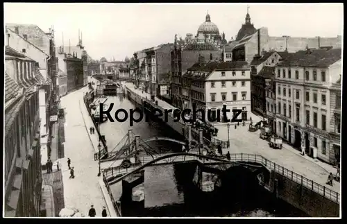 ÄLTERES REPRO FOTO BERLIN JUNGFERNBRÜCKE WASCH ANSTALT DESTILLATION 1908 BERLIN ARCHIV FOTO RIECHEL bridge photo