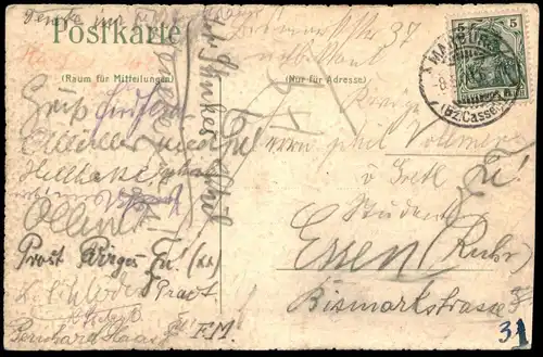ALTE POSTKARTE FRANZ SCHEINER LITHO MARBURG 1899 Unitas Studentika Studentica cpa AK Ansichtskarte postcard