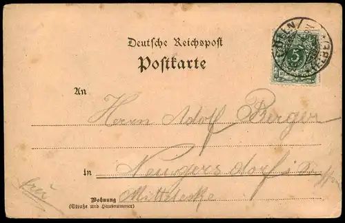 ALTE VORLÄUFER LITHO POSTKARTE GRUSS AUS BURG SCHARFENBERG AN DER ELBE 1893 F. Backhaus Heinrich I. postcard cpa AK