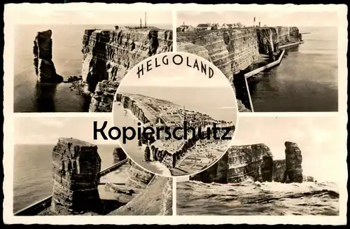 ÄLTERE POSTKARTE HELGOLAND OBERLAND LANGE ANNA Funkmast Insel Ansichtskarte AK postcard cpa