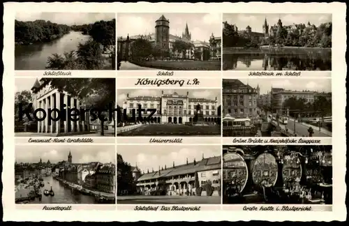 ALTE POSTKARTE KÖNIGSBERG UNIVERSITÄT KANT GRABSTÄTTE HUNDEGATT SCHLOSSTEICH Ostpreussen Kaliningrad Krolewiec postcard