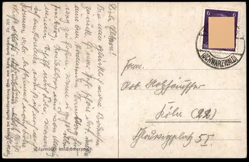 ALTE KÜNSTLER POSTKARTE SIGN. HEINRICH HOFFMANN SÄGEMÜHLE IM SCHWARZWALD Mühle mill moulin Ansichtskarte AK postcard cpa