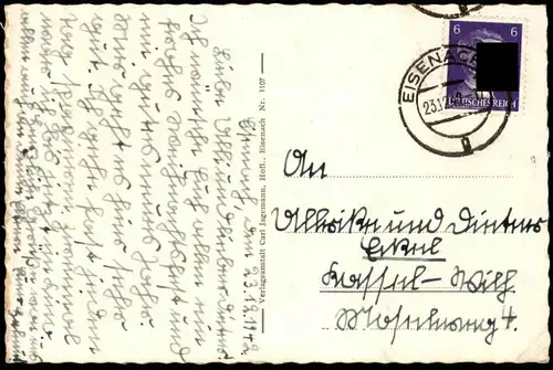 ALTE POSTKARTE WARTBURG EISENACH WARTBURGHOF IM SCHNEE Winter Burghof Burg castle chateau postcard Ansichtskarte cpa AK