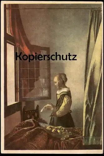 ALTE KÜNSTLER POSTKARTE JOHANNES JAN VERMEER VAN DELFT DE BRIEF LA LETTRE LETTER MALER Ansichtskarte AK cpa postcard