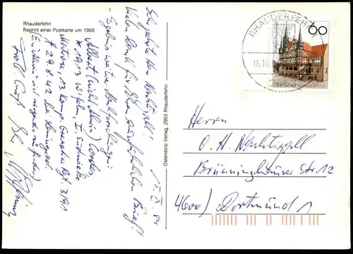 ÄLTERE REPRO POSTKARTE WESTRHAUDERFEHN NATURAUFNAHME AUS OSTFRIESLAND UM 1900 RHAUDERFEHN Ansichtskarte AK cpa postcard