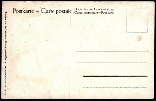 ALTE POSTKARTE GLÜCKLICHES NEUES JAHR! TURMBLÄSER ETLINGERSCHER VERLAG WILHELM OTT WÜRZBURG NEUJAHR AK Ansichtskarte