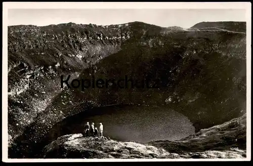ALTE POSTKARTE ISLAND UTBRUNNIN GRYGUR ERLOSCHENER KRATER VULKAN volcano volcan vulcan iceland postcard AK Ansichtskarte
