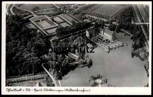 ALTE POSTKARTE GLADBECK IN WESTFALEN HAUS WITTRINGEN LUFTAUFNAHME FLIEGERAUFNAHME SCHLOSS WASSERBURG AK postcard cpa