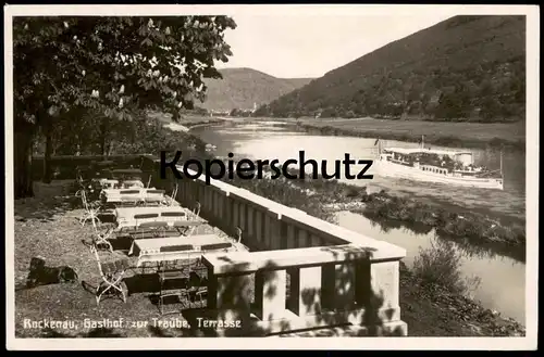 ALTE POSTKARTE ROCKENAU BEI EBERBACH AM NECKAR GASTHOF ZUR TRAUBE BES. KARL SCHMELZER DAMPFER Ansichtskarte cpa postcard