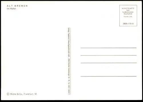 ÄLTERE KÜNSTLER POSTKARTE ALT BREMEN HAFEN MAGDALENE FINNEN SEGELSCHIFF SCHIFF bateau sailing ship AK postcard cpa