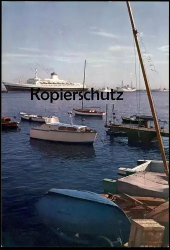 ÄLTERE POSTKARTE SANTA CRUZ DE TENERIFE MOTIVO DEL PUERTO HARBOUR HAFEN DAMPFER STEAMER Teneriffa Schiff ship postcard
