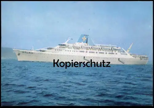 ÄLTERE POSTKARTE TTS ATLAS EPIROTIKI LINES GREEK ISLAND CRUISES JUPITER JASON APOLLO ORPHEUS M/S SCHIFF ship postcard