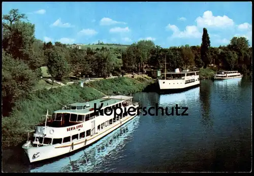 ÄLTERE POSTKARTE STUTTGART PARTIE AM NECKAR SCHIFF BERTA EPPLE PERSONENSCHIFF FAHRGASTSCHIFF ship Ansichtskarte AK cpa