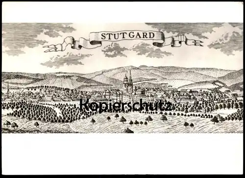 ÄLTERE POSTKARTE STUTGARD PANORAMA TOTALANSICHT STUTTGART Ansichtskarte AK cpa postcard