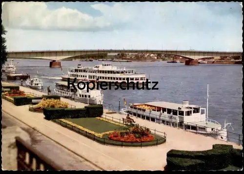 ÄLTERE POSTKARTE BONN RHEINPROMENADE AUSFLUGSSCHIFF VERONA FAHRGASTSCHIFF SCHIFFE SCHIFF Ansichtskarte AK postcard cpa