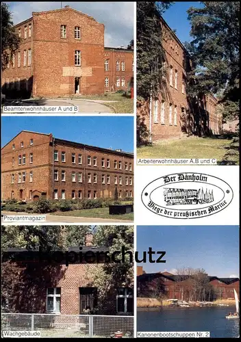 ÄLTERE POSTKARTE MARINEMUSEUM DÄNHOLM REICHS- UND KRIEGSMARINE MUSEUM MARINE KANONENBOOTSCHUPPEN Ansichtskarte postcard