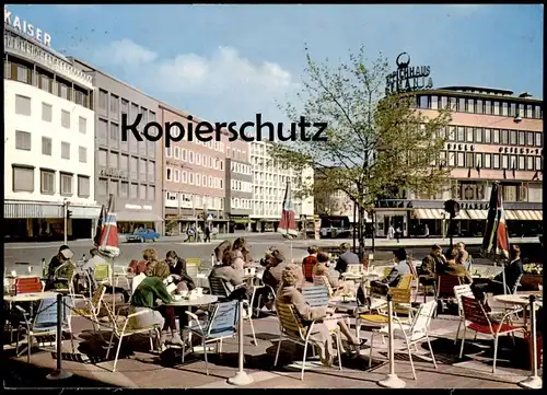 ÄLTERE POSTKARTE HANNOVER KARMARSCHSTRASSE ECKE OSTERSTRASSE KAISER ALBINGIA VERSICHERUNG TEPPICHHAUS RETRO STUHL AK cpa