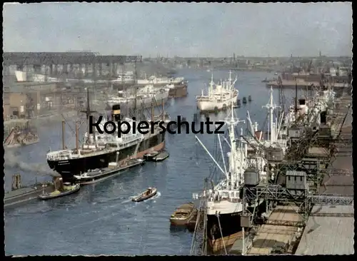 ÄLTERE POSTKARTE HAMBURG ROSSHAFEN HAFEN DAMPFER SCHIFF SCHIFFE harbour port puerto ship Ansichtskarte AK cpa postcard