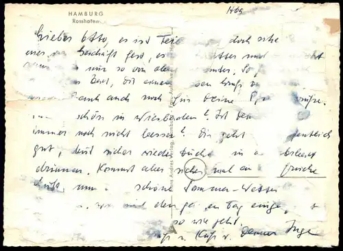 ÄLTERE POSTKARTE HAMBURG ROSSHAFEN HAFEN DAMPFER SCHIFF SCHIFFE harbour port puerto ship Ansichtskarte AK cpa postcard