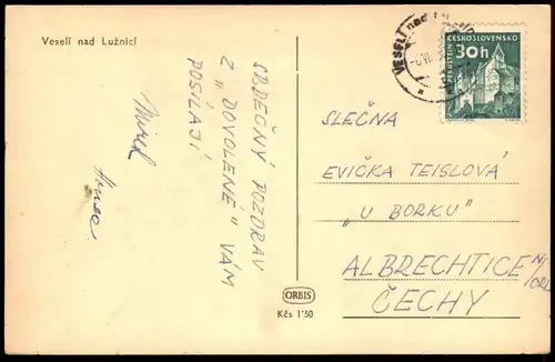 ALTE POSTKARTE VESELI NAD LUZNICI Ceska czech republic Tschechische Republik Ansichtskarte AK cpa postcard