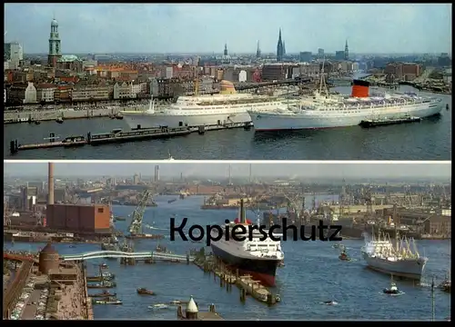 ÄLTERE POSTKARTE HAMBURG HAFEN DAMPFER SCHIFF SCHIFFE harbour port puerto Fähre ship Ansichtskarte AK cpa postcard