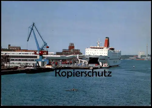 ÄLTERE POSTKARTE KIEL STENA LINE SCHWEDEN KAI DAMPFER PASSAGIERSCHIFF FÄHRE ferry Schiff ship postcard cpa Ansichtskarte