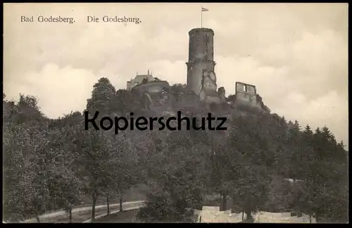 ALTE POSTKARTE BAD GODESBERG DIE GODESBURG Ruine Burgruine Burg castle chateau Ansichtskarte postcard cpa AK