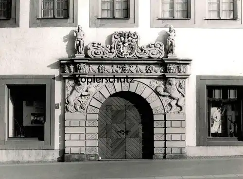 ÄLTERES GROSSES FOTO FREIBERG OBERMARKT 1 PORTAL Porte Tür door 23 cm x 17 cm Bild photo