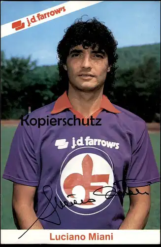 AUTOGRAMMKARTE AC FLORENZ FIORENTINA LUCIANO MIANI FLORENTINA CARD SOCCER FOOTBALL ITALY ITALIA ITALIE Firenze Autograph