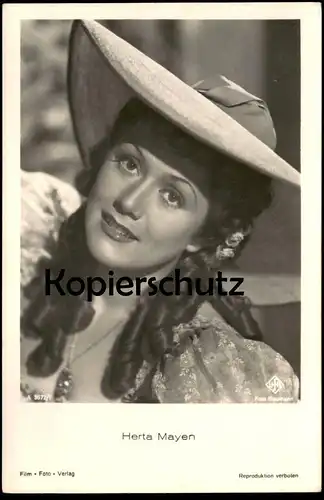 ALTE POSTKARTE HERTA MAYEN FILM-SCHAUSPIELERIN FILM FOTO VERLAG UFA HUT hat actress acteur postcard cpa AK Ansichtskarte