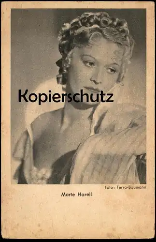 ALTE POSTKARTE MARTE HARELL FILM-SCHAUSPIELERIN FRISUR HAAR actress acteur Foto Ansichtskarte AK postcard cpa