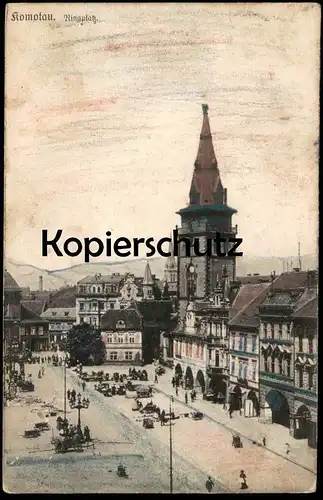 ALTE POSTKARTE KOMOTAU RINGPLATZ Chomutov Tschechische Republik Böhmen Ansichtskarte AK postcard cpa