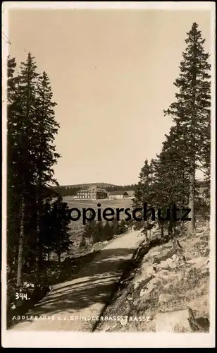 ALTE POSTKARTE ADOLFBAUDE AN DER SPINDLERPASSSTRASSE 1925 RIESENGEBIRGE Spindlerpass Ansichtskarte AK postcard Schlesien