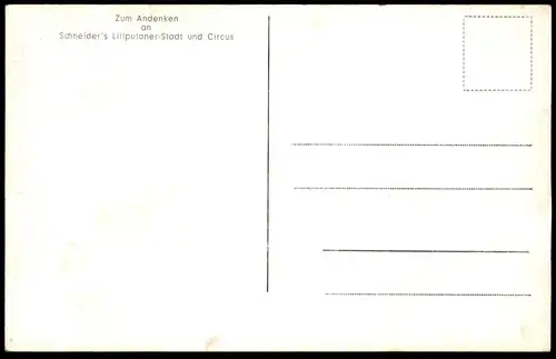 ALTE POSTKARTE SCHNEIDER'S LILPUTANER STADT UND CIRCUS LILIPUT Clown Zirkus Humor Humour Cirque Lilliputian Midget