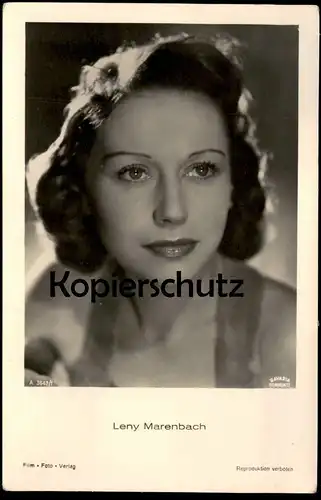 ALTE POSTKARTE LENY MARENBACH FILM-SCHAUSPIELERIN FILM FOTO VERLAG actress acteur postcard cpa AK Ansichtskarte