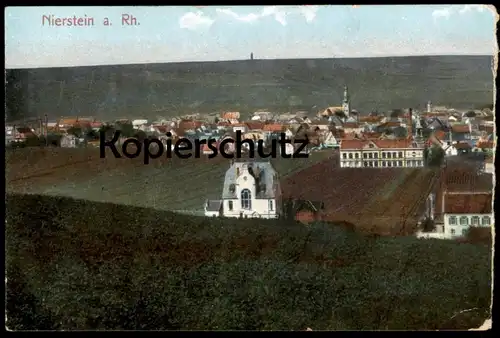 ALTE POSTKARTE NIERSTEIN AM RHEIN PANORAMA TOTALANSICHT GESAMTANSICHT Ansichtskarte postcard AK