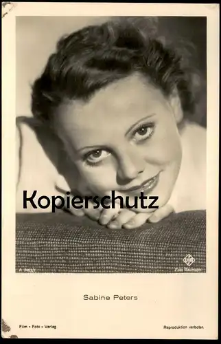 ALTE POSTKARTE SABINE PETERS FILM-SCHAUSPIELERIN FILM FOTO VERLAG UFA actress acteur postcard cpa AK Ansichtskarte