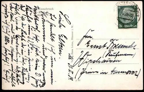 ALTE POSTKARTE FLAK REGIMENT 9 KANTINE HAUS KINNEBROCK ANGELMODDE MÜNSTER Ansichtskarte AK postcard cpa