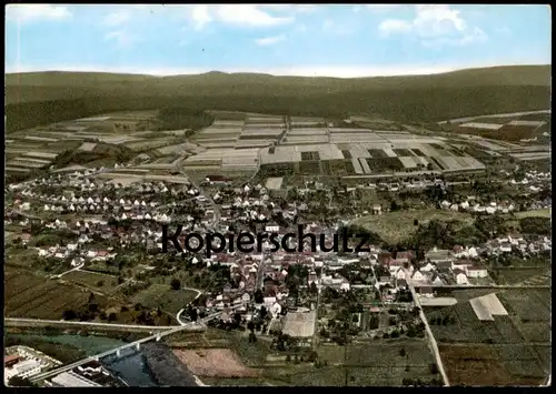 ÄLTERE POSTKARTE OBERBIEL PANORAMA SOLMS BLICK ÜBER DEN ORT ALBERT TROMMERSHÄUSER HESSEN cpa postcard Ansichtskarte AK